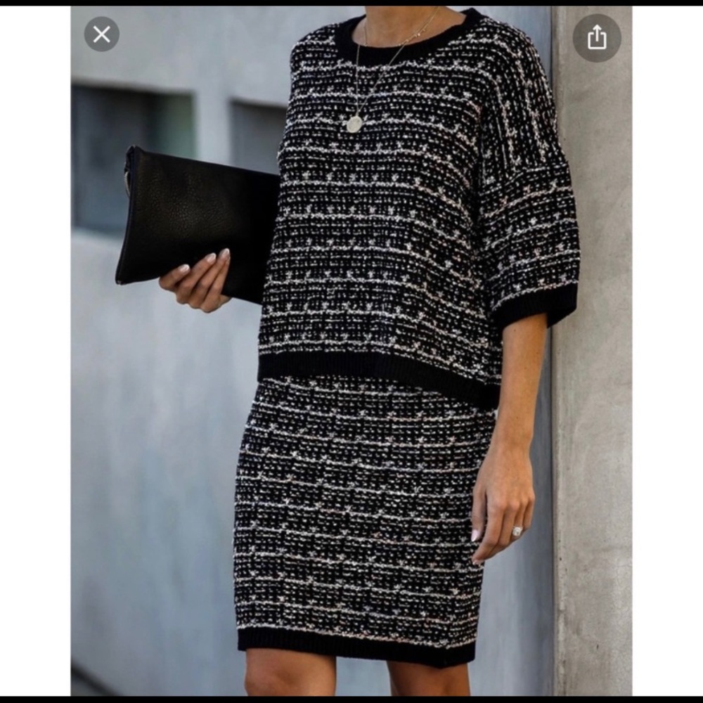 Tweed knit top (matching skirt also for sale)